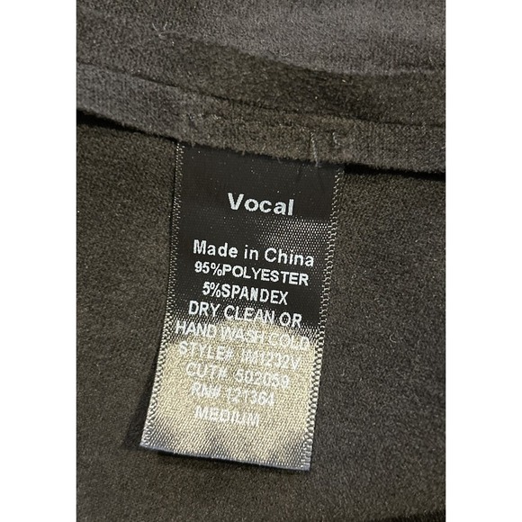 Vocal Fringe Vest Womens M Black Western Boho Goth Emo Eyelet Detail Festival - Picture 4 of 4